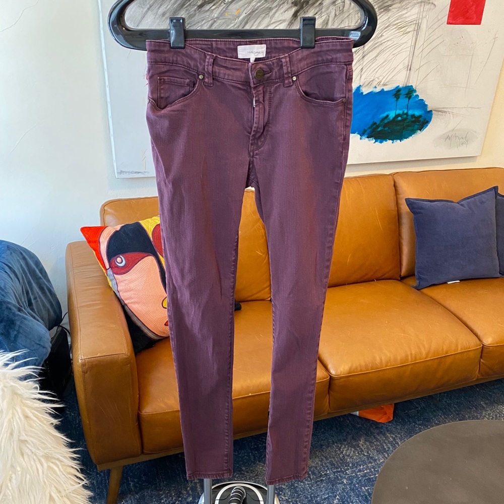 Nordstrom Halogen Maroon skinny jeans